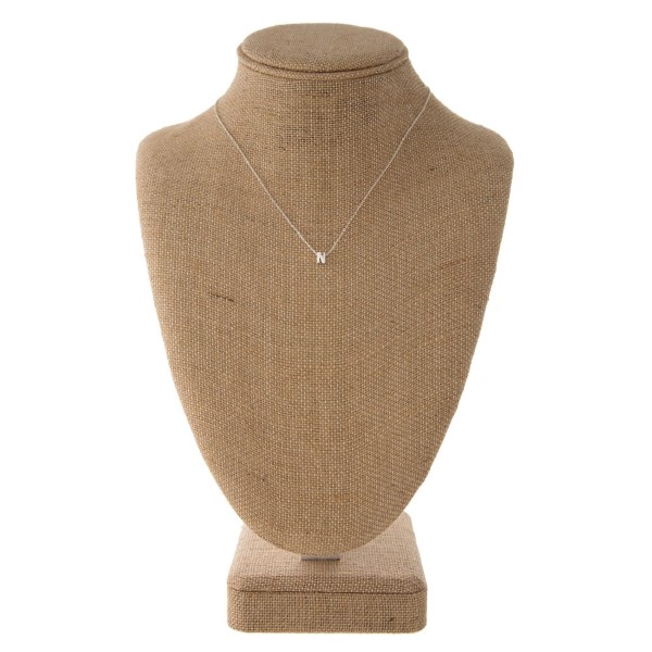 Wholesale dainty necklace initial charm letter charm