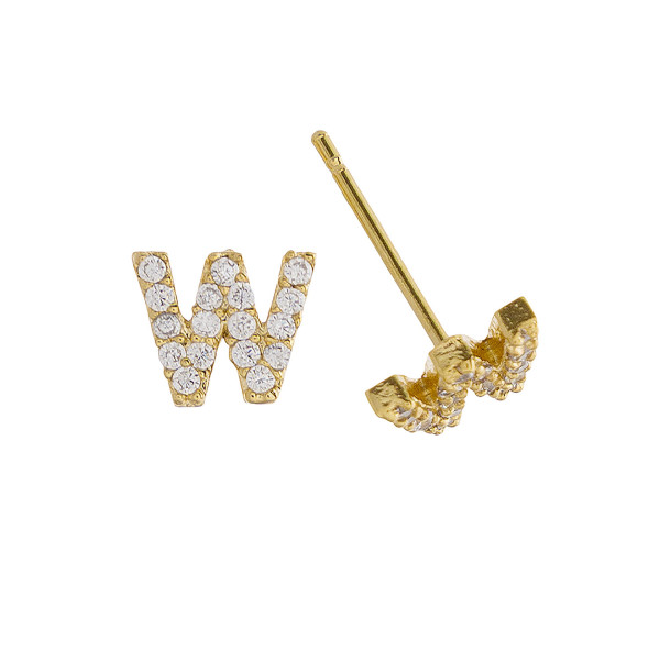 Gorgeous gold dipped initial stud earrings. Approximate .5 in length. 