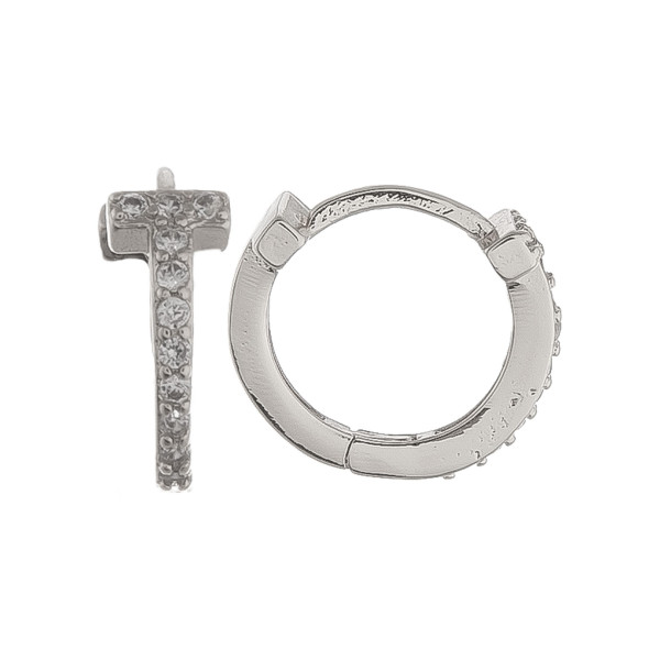 Wholesale gold dipped hoop cross earrings rhinestones Approximate mm