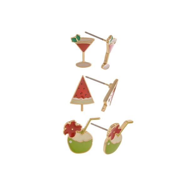Wholesale stud epoxy pair earring Approximate mm