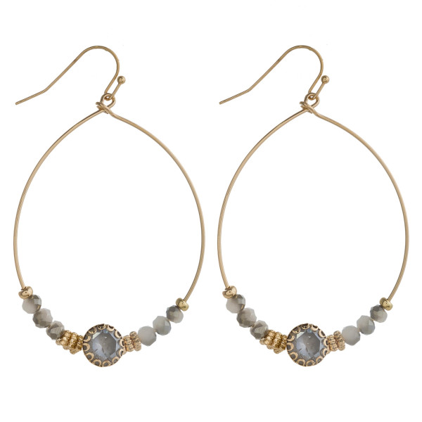 Wholesale rhinestone beaded teardrop dangle earrings