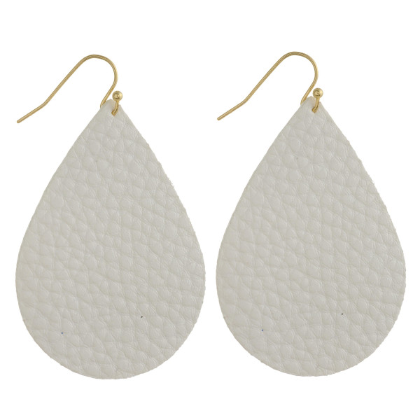 Wholesale faux leather teardrop earrings