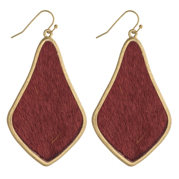 Wholesale cowhide encased arabesque drop earrings