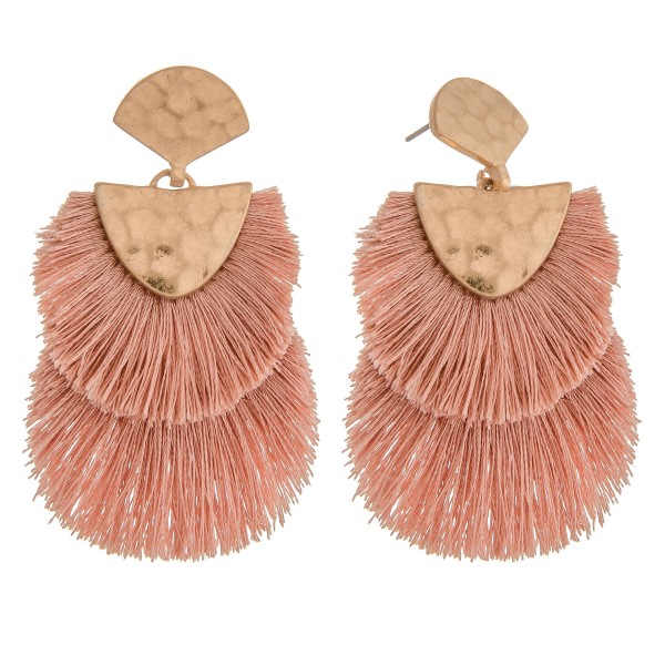Wholesale doubled Fringe Tassel Hinge Drop Earrings L