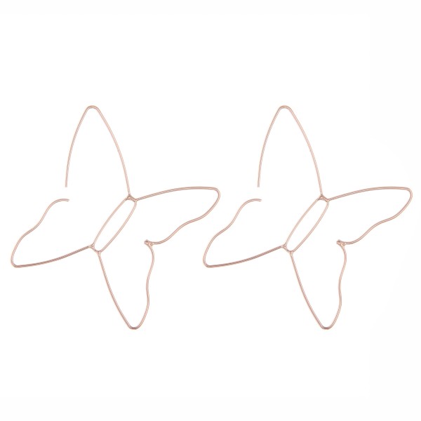 Butterfly wire threader earrings.

- Approximately 2.5" 