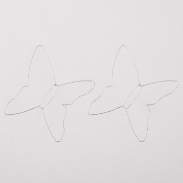 Butterfly wire threader earrings.

- Approximately 2.5" 