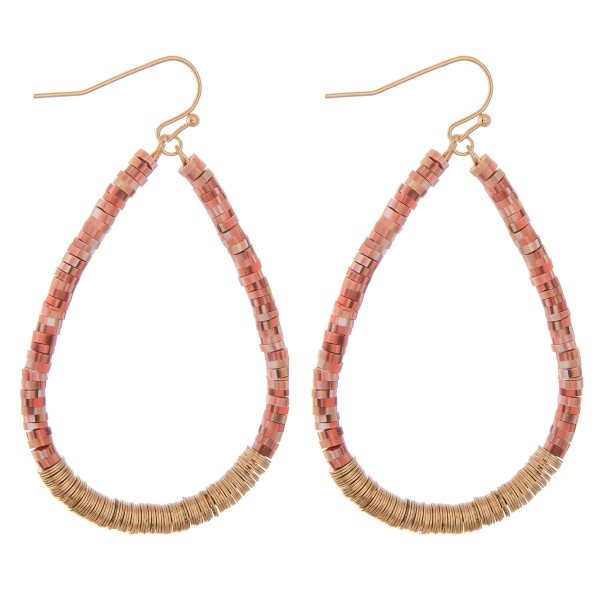 Wholesale polymer Clay spacer disc beaded boho teardrop earrings L
