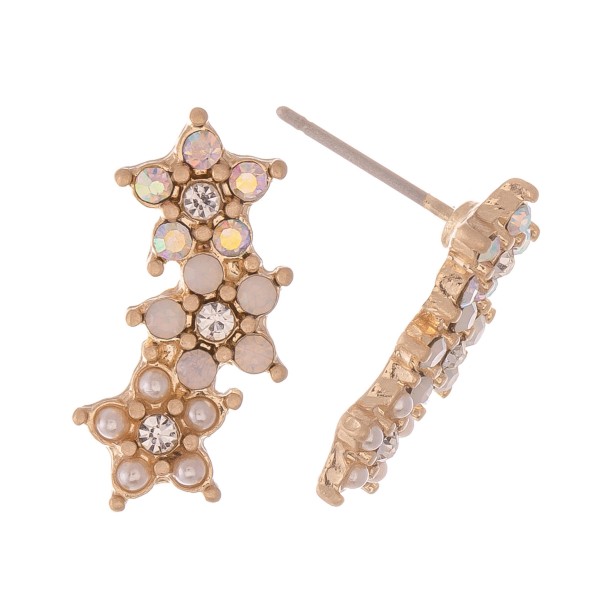 Wholesale rhinestone Star Ear Climber Earrings