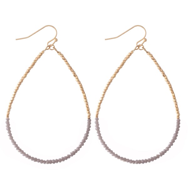 Long Dainty Beaded Teardrop Earrings.

- Approximately 2.75" L