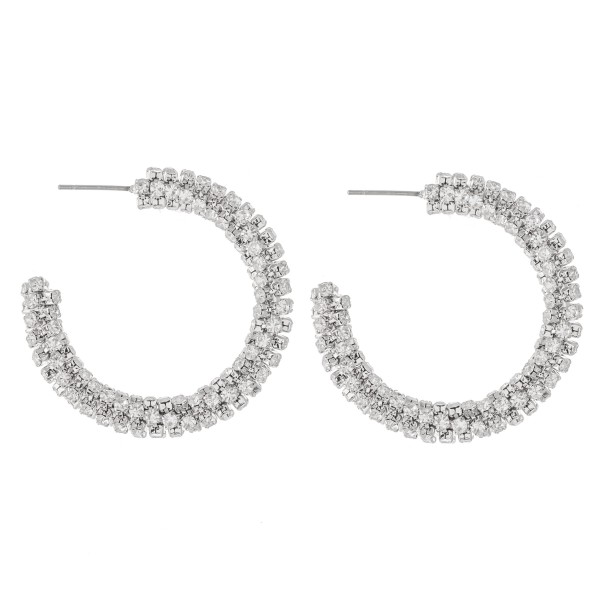 Wholesale clear Rhinestone Hoop Earrings diameter