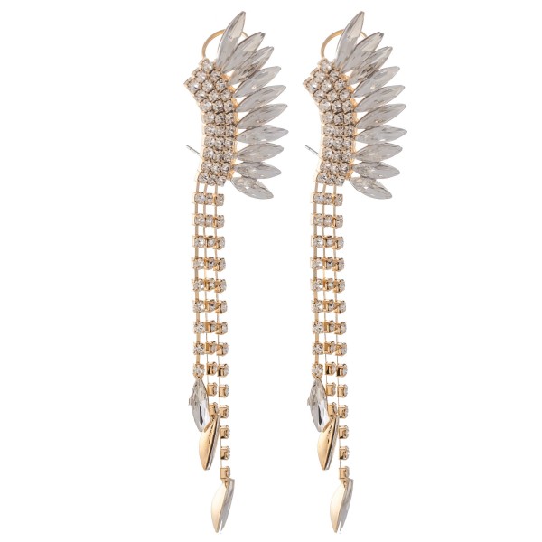 Wholesale angel Wing Crystal Cuff Statement Earrings L