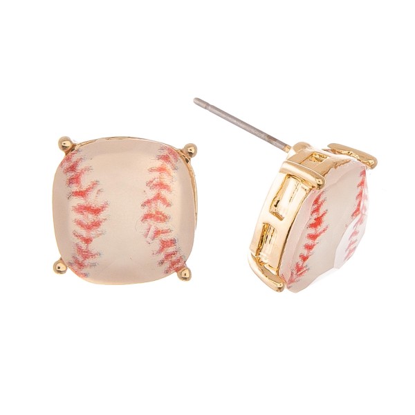 Wholesale crystal Baseball Stud Earrings mm