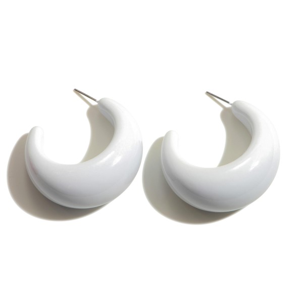 Wholesale acrylic Puff Hoop Earrings mm Diameter