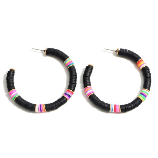 Wholesale rubber Spacer Beaded Hoop Earrings Diameter