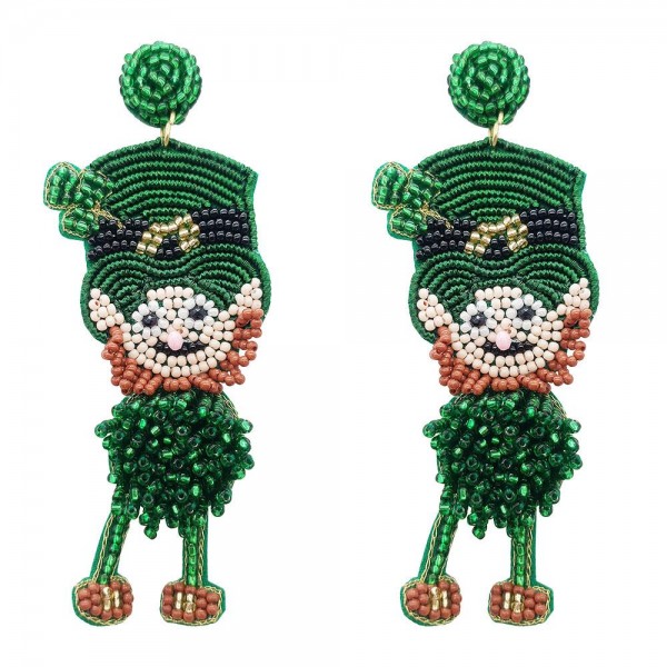 Wholesale beaded Leprechaun Earrings