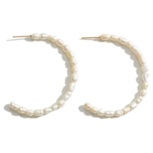 Wholesale faux Pearl Hoop Earrings Diameter