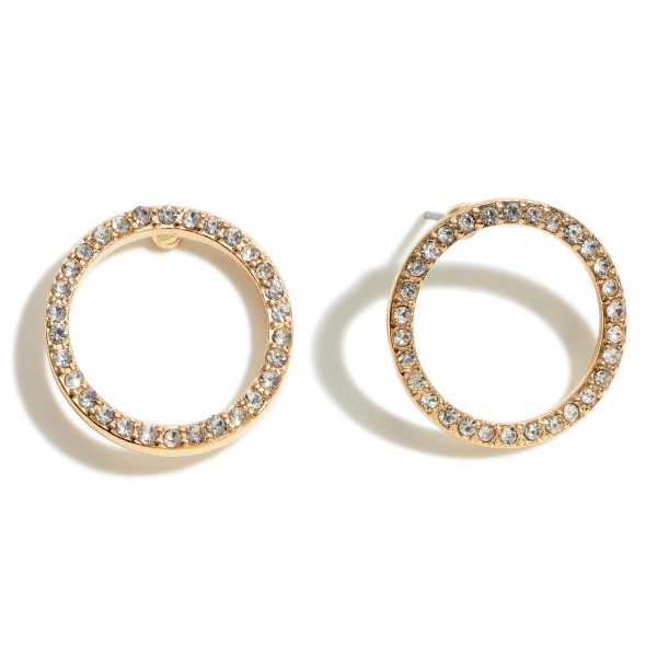 Wholesale round Rhinestone Stud Earrings mm Diameter