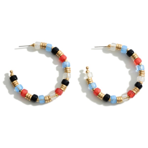 Wholesale gold Beaded Hoop Earrings Diameter