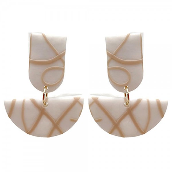 Wholesale clay Polymer Drop Earrings Abstract Pattern