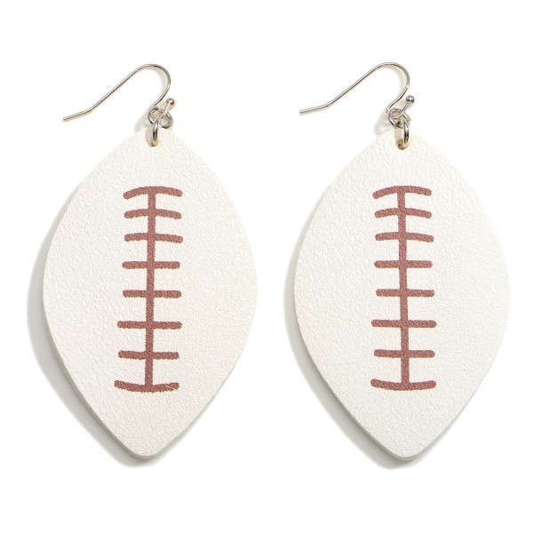 Wholesale faux Leather Football Earrings Long