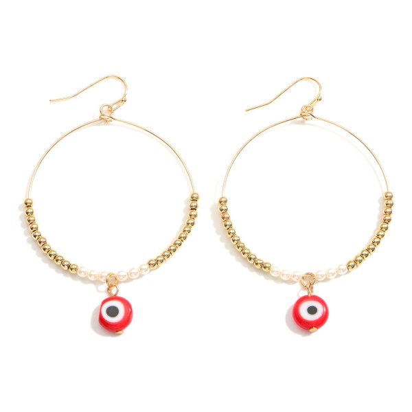 Wholesale beaded Drop Earrings Evil Eye Accents Long