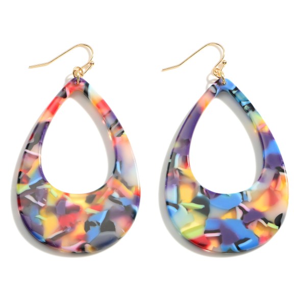 Wholesale multi Color Resin Teardrop Earrings Long