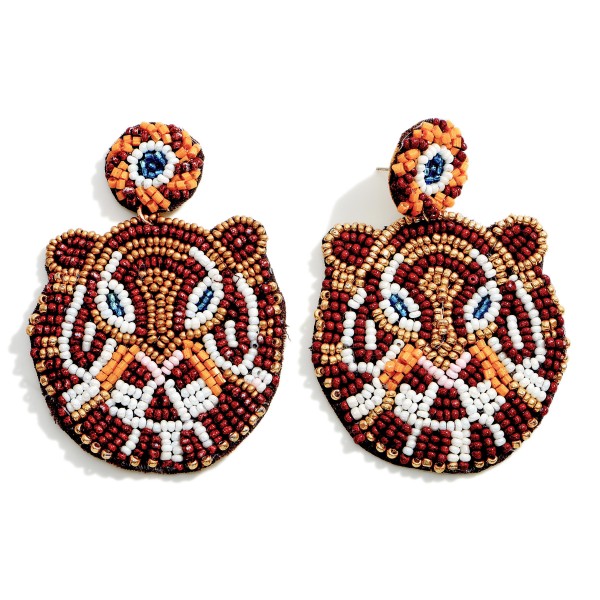 Wholesale beaded Lion Drop Earrings