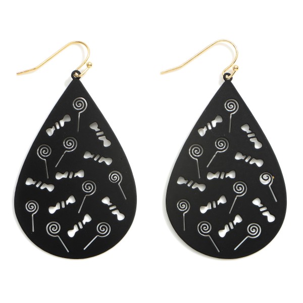 Wholesale halloween Metal Teardrop Earrings Candy Details