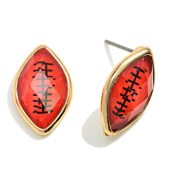Wholesale crystal Football Stud Earrings mm