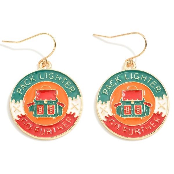 Wholesale pack Lighter Go Further Enamel Drop Earrings