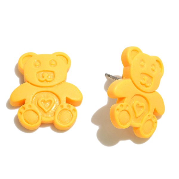 Teddy Bear Stud Earrings

- Approximately .75" Wide
