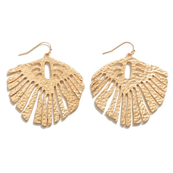 Wholesale statement Metal Leaf Drop Earrings Long