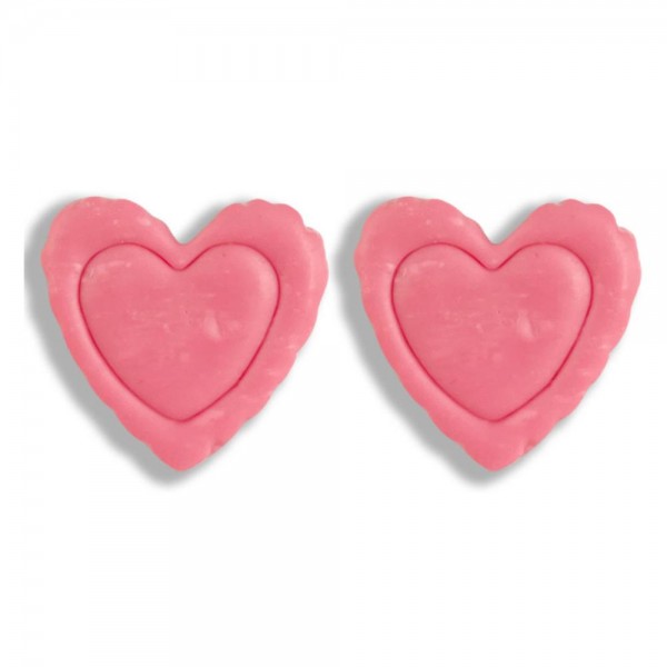 Polymer Clay Heart Stud Earrings

- Approximately .75" Wide