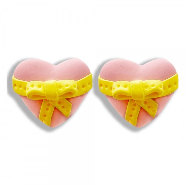 Polymer Clay Heart Stud Earrings

- Approximately .75" Wide