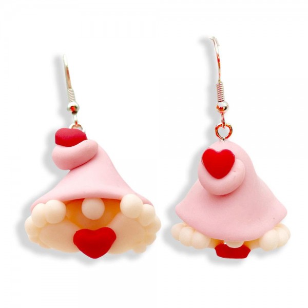 Wholesale valentine s Day Elf Polymer Clay Drop Earrings Long