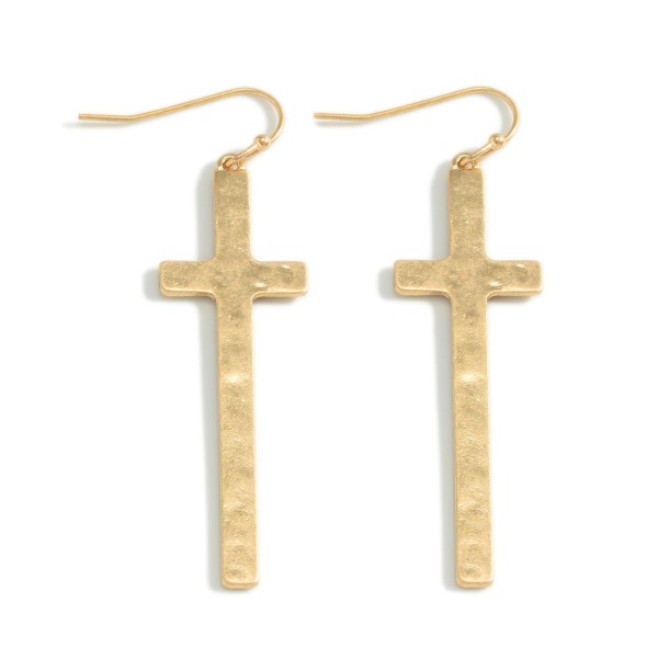 Metal Tone Cross Earrings
- Approximately 2" Length