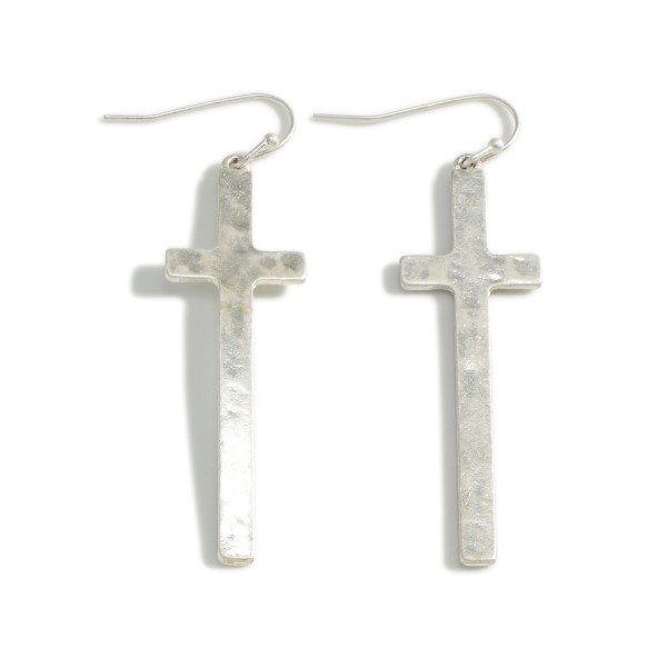 Metal Tone Cross Earrings
- Approximately 2" Length