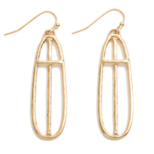 Wholesale oblong Cross Drop Earrings Long