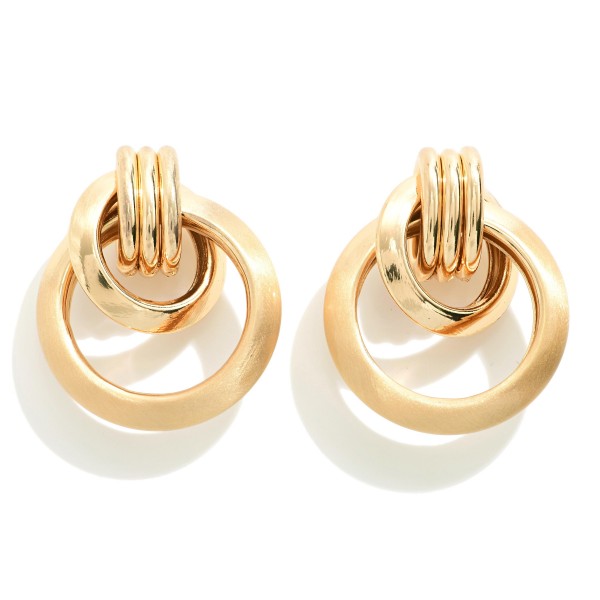 Wholesale drop Earring Multiple Interlocking Hoops L