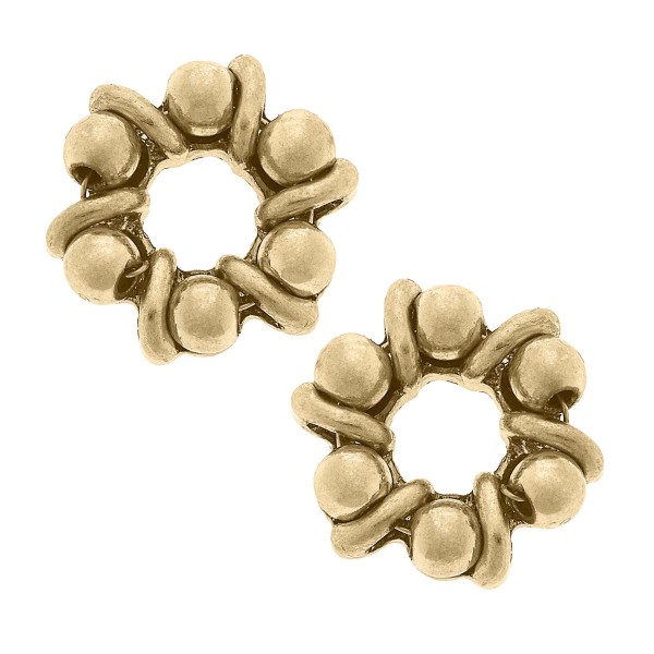 Wholesale woven Beaded Gold Earring Diameter