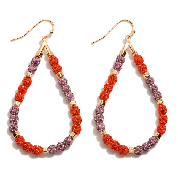 Wholesale rhinestone Encrusted Beaded Teardrop Earrings L