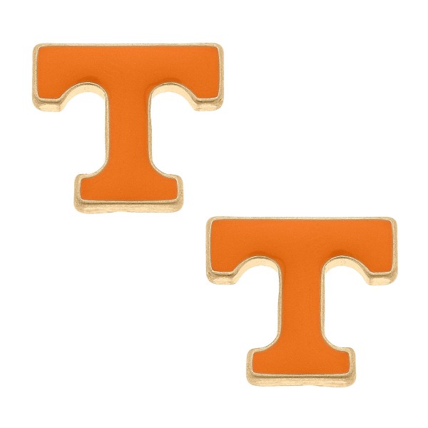 Wholesale officially Licensed Tennessee Camille Enamel Stud Earrings L