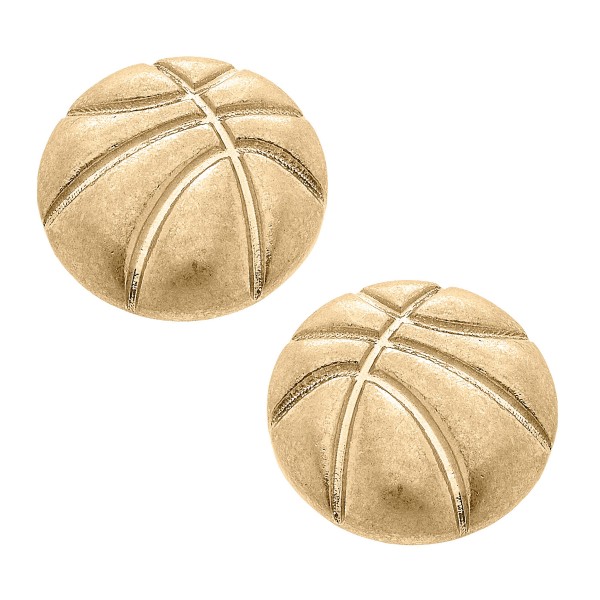 Wholesale camille Gold Basketball Stud Earrings W