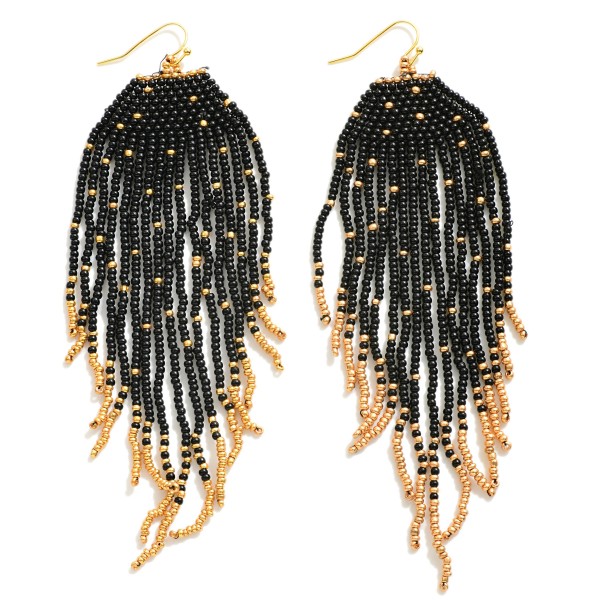 Beaded Drop Statement Earrings 

- Approximately 4.5" L
- Approximately 1.25" W