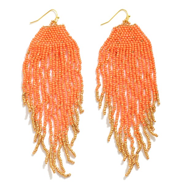 Beaded Drop Statement Earrings 

- Approximately 4.5" L
- Approximately 1.25" W