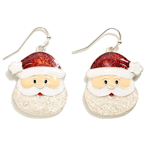 Glitter Santa Clause Drop Earrings.

- Approximately 1.75" L