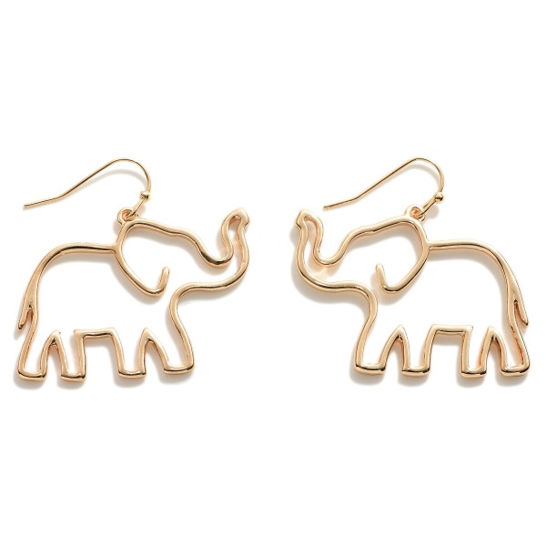 Tone Elephant Silhouette Drop Earring

- Approximately 1.25" L