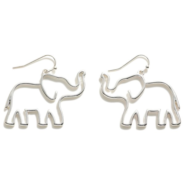 Silver Tone Elephant Silhouette Drop Earring

- Approximately 1.25" L