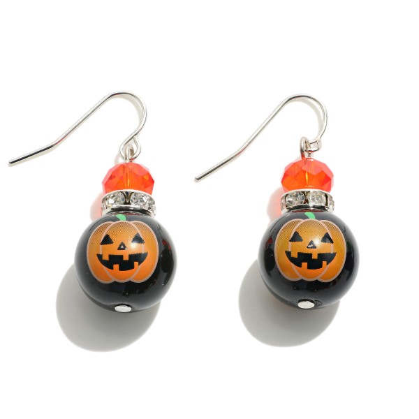 Wholesale halloween Beaded Drop Earrings Pumpkins L