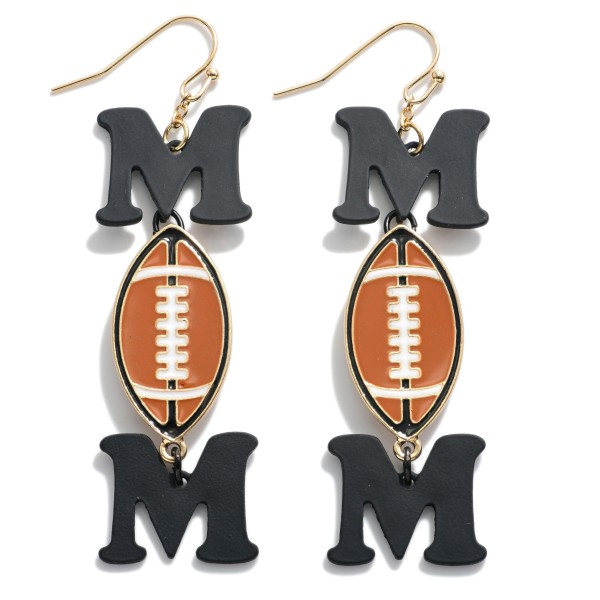 Wholesale football Mom Drop Earrings L